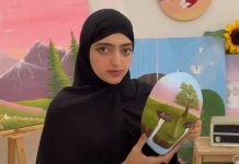 Self-taught Emirati artist, Aysha Alnuaimi.