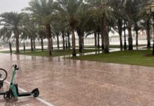 Rain on campus